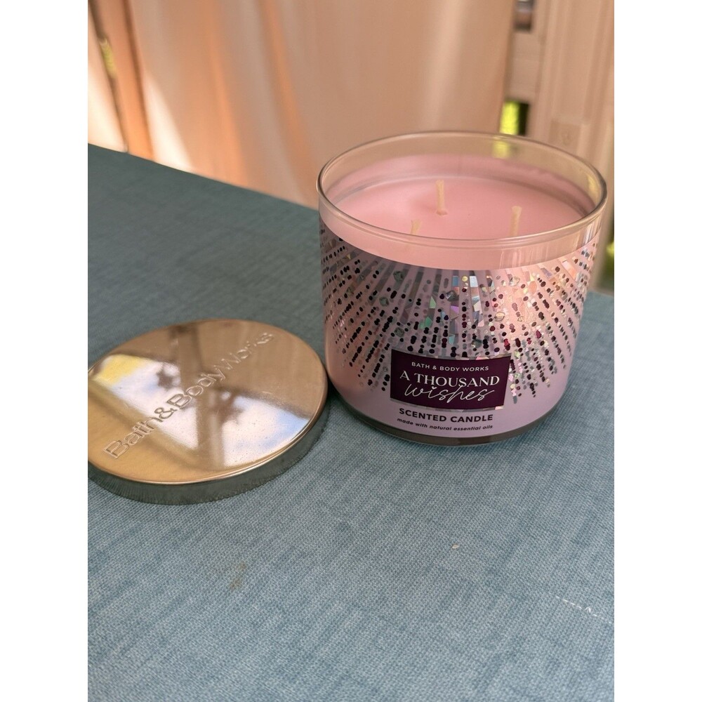 Bath & Body Works Candle 3 Wick Scented A Thousand Wishes NEW Unused